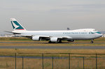 Cathay Pacific Cargo B-LJK rollt zum Start in Frankfurt 8.7.2016