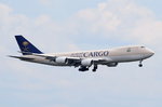HZ-A14 Saudi Arabian Airlines Cargo· Boeing 747-87UF(SCD)   am 01.08.2016 beim Landeanflug in Frankfurt