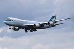 B-LJD Cathay Pacific Cargo  Boeing 747-867F  in Frankfurt beim Landeanflug am 06.08.2016