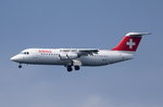 HB-IYZ Swiss British Aerospace Avro RJ100  beim Anflug auf Frankfurt am 06.08.2016