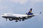 D-ALCD Lufthansa Cargo McDonnell Douglas MD-11F  beim Anflug auf Frankfurt  06.08.2016