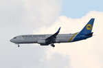 UR-PST Ukraine International Airlines Boeing 737-8AS(WL)  am 06.08.2016 in Frankfurt beim Landeanflug