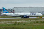 JetBlue Airways, D-AVXK, (later Reg.: N2002J),Airbus, A321-271NX, 12.06.2019, XFW, Hamburg-Finkenwerder, Germany      
