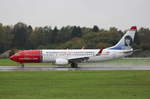 Norwegian Air International, EI-FVM, MSN 42277, Boeing 737-8JP (WL), 22.10.2017, HAM-EDDH, Hamburg, Germany (Name: Anne-cath.Vestly & Sticker: Rewarding More Than 6000000 Members) 