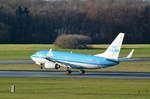 KLM Boeing 737-700 PH-BGN bei der Landung auf dem Flughafen Hamburg Fuhlsbüttel am 04.12.17