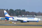 SunExpress Boeing 737-800 TC-SEI beim rollen zum Gate nach der Landung am Airport Hamburg Helmut Schmidt am 11.03.18