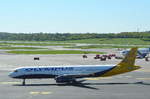 Olympus Airbus A321 SX-ABY rollt nach der Landung am Airport Hamburg Helmut Schmidt am 05.05.18 zum Gate.