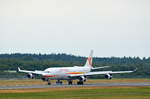 Surinam Airways Airbus A340-300 PZ-TCR nach der Landung am Aiport Hamburg Helmut Schmidt am 18.06.18