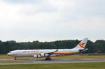 Surinam Airways Airbus A340-300 PZ-TCR am 18.06.18 am Airport Hamburg Helmut Schmidt aufgenommen.