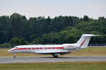 Private Gulfstream G650 N922H nach der Landung am Airport Hamburg Helmut Schmidt am 18.06.18