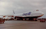  Tower Air  - Boeing B747-121(SF) - N731PA - Flughafen Hamburg - Aufgenommen im April 1986...
Der Flugbetrieb wurde im Jahr 2000 eingestellt...