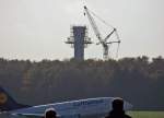 Neubau eines Radarturms am Flughafen Hamburg.