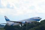 Enter Air Boeing 737-800 SP-ENZ beim Start in Hamburg Fuhlsbüttel am 29.06.14