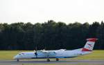 Brussels Airlines De Havilland Canada DHC-8-402Q OE-LGC nach der Landung in Hamburg Fulsbüttel am 28.08.14