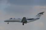 Der Cessna 525B CitationJet CJ3 D-CJET im Anflug auf Hamburg Fuhlsbüttel am 20.09.14