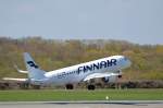 Finnair Embraer ERJ-190-100LR OH-LKK am 19.04.15 beim Start in Hamburg Fuhlsbüttel aufgenommen.