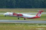 D-ABQE Air Berlin De Havilland Canada DHC-8-402Q Dash 8  bei der Landung am 19.06.2015 in Hamburg