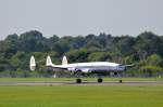 Lockheed C-121C Super Constellation HB-RSC startet zum Rundflug bei den Hamburg Airport Days am 22.08.15