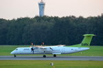 Air Baltic De Havilland Canada DHC-8 YL-BAJ nach der Landung in Hamburg Fuhlsbüttel am 14.09.16