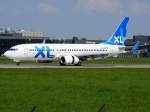 Eine 737-800 der XL-Airways, D-AXLE, ist in Hannover gelandet.