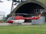Ein Eurocopter BO-105 CBS-5 der Expatcare Rescue auf einem Abstellplatz auf dem Flughafen FKB Karlsruhe/Baden-Baden (31.05.10)  