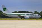 Germania Airlines-Boeing 737-700 beim Taxiing in Karlsruhe/Baden-Baden am 26.08.10