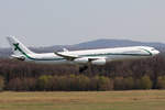 Air X Charter Airbus A340-313X 9H-BIG bei der Landung in Köln 7.4.2019