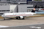 Cargojet Airways Boeing 767-35EERF C-GYAJ rollt zum Start in Köln 21.7.2019