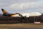UPS Boeing 747-8F N611UP bei der Landung in Köln 1.3.2020