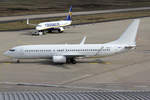 Go2Sky Boeing 737-86J OM-GTF rollt zum Gate in Köln 1.3.2020