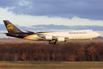 UPS Boeing 747-8F N608UP bei der Landung in Köln 13.12.2020