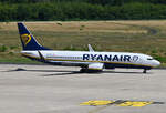 B 737-800, 9H-QEO der RyanAir auf dem Rollweg in CGN - 04.07.2022