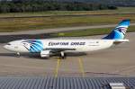 Egyptair Cargo SU-GAS rollt zum Start in Köln/Bonn 28.9.2014