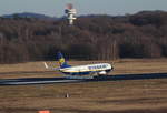 Touchdown - Ryanair, EI-FRT, Boeing 737-8AS, als FR179 (Valencia - Cologne) beim Touchdown.