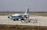 IL 76 TD-90 VD der Ruslan Salis steht am 22.09.2009 auf dem Frachtfeld-Sd des Flughafens Leipzig-Halle.