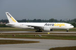 Aero Logic B777-200F D-AALG beim Line Up auf 08R in LEJ / EDDP / Leipzig Halle am 19.05.2016