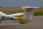 Privat, OE-FJW, Diamond, DA-42 NG Twin Star (Lyoness Child & Family Foundation ~ Seitenleitwerk/Tail), 02.09.2014, FMM-EDJA, Memmingen, Germany