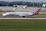 Volotea, EI-EXA, Boeing B 717-2BL beim Start im MUC nach Nantes (NTE) 14.09.2012