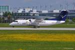 InterSky, OE-LSB, DHC 8-314Q bei der Landung in MUC aus Elba (EBA) 18.05.2013