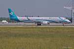Air Dolomiti, I-ADLQ, ERJ 195LR bei der Landung in MUC aus Mailand (MXP) 17.06.2013
