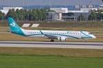 Air Dolomiti, I-ADJP, ERJ 195LR nach der Landung in MUC aus Florenz (FLR) 08.07.2013