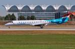 LX-LGY / Luxair / ERJ 145LU bei der Landung in MUC aus Luxemburg (LUX) 02.08.2013