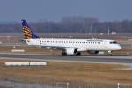 D-AEMB / Augsburg Airways / ERJ 195LR rollt in MUC zum Start nach Bilbao (BIO) 14.03.2013
