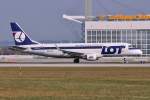 SP-LIA / LOT Polish Airlines / ERJ 175STD bei der Landung in MUC aus Warschau (WAW) 28.03.2014