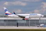 D-ASXM / SunExpress Germany / B737-8EH(W) vor der Landung in MUC aus Kos (KGS) 01.07.2014