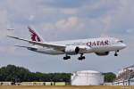 A7-BCK / Qatar Airways / B787-8 in MUC im Anflug aus Doha (DOH) 01.07.2014