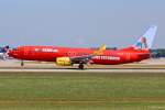 D-AHFZ  CEWE Air  / TUIfly / B737-8K5(W) in MUC bei der Landung aus Palma de Mallorca (PMI) 03.07.2014