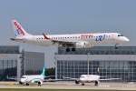 EC-KRJ / Air Europa / ERJ 195LR vor der Landung in MUC aus Madrid (MAD) 16.07.2014
