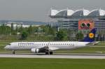D-AEBE Lufthansa CityLine Embraer ERJ-195LR (ERJ-190-200 LR)  in München gelandet am 12.05.2015