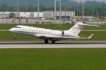 M-RIDE Private Bombardier BD-700-1A11 Global 5000  in München bei der Landung  12.05.2015
